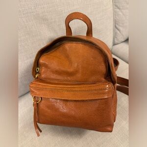 Madewell Leather Mini Lorimer backpack.